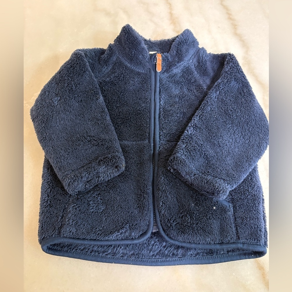 H&M Blue Fuzzy Jacket Size 9M